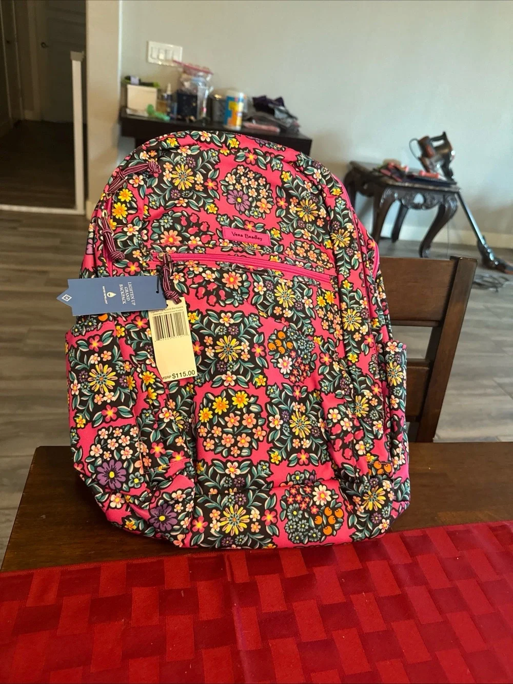 Vera Bradley Pink Floral Backpack - lighten up Floral Print